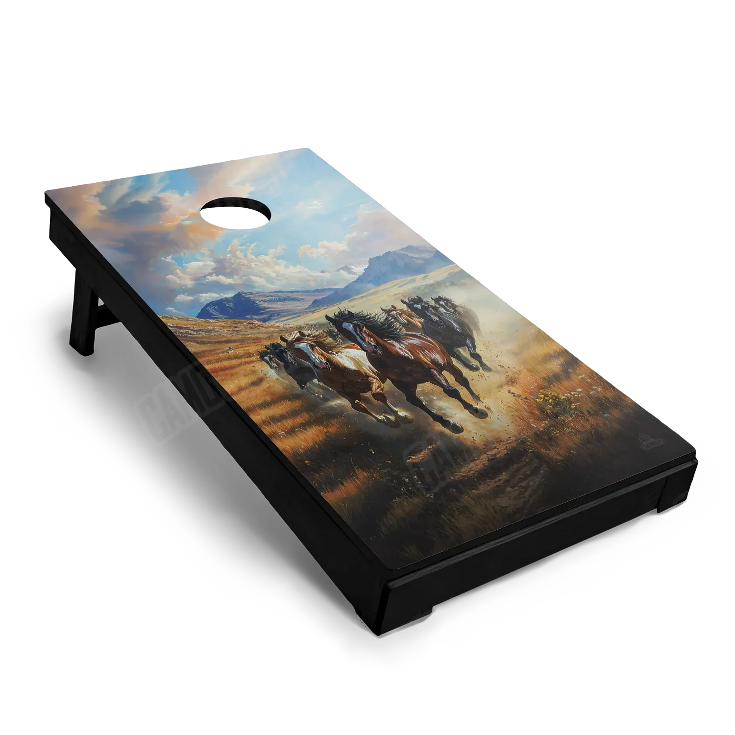 Wildlife Wild Horses Cornhole Board Wraps