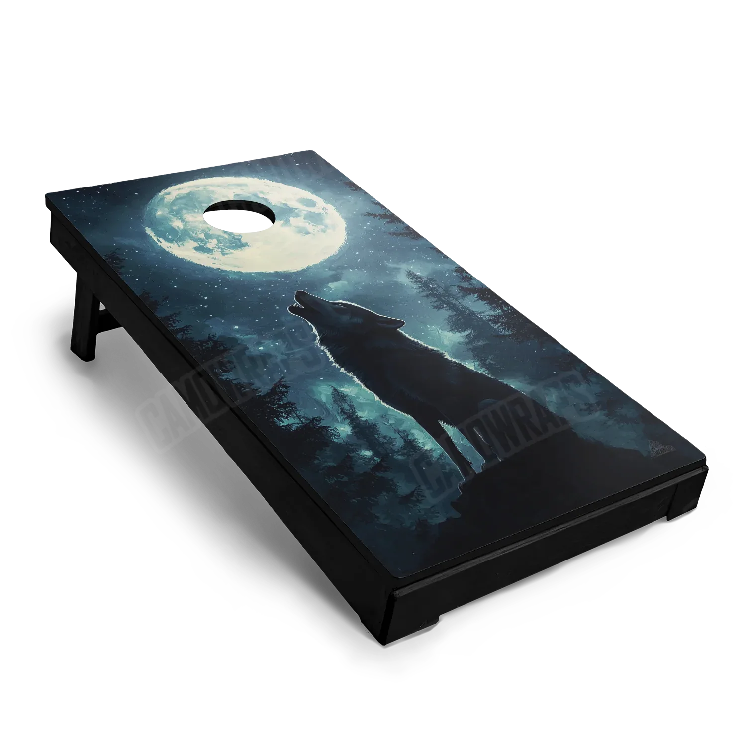 Wildlife Wolf Cornhole Board Wraps