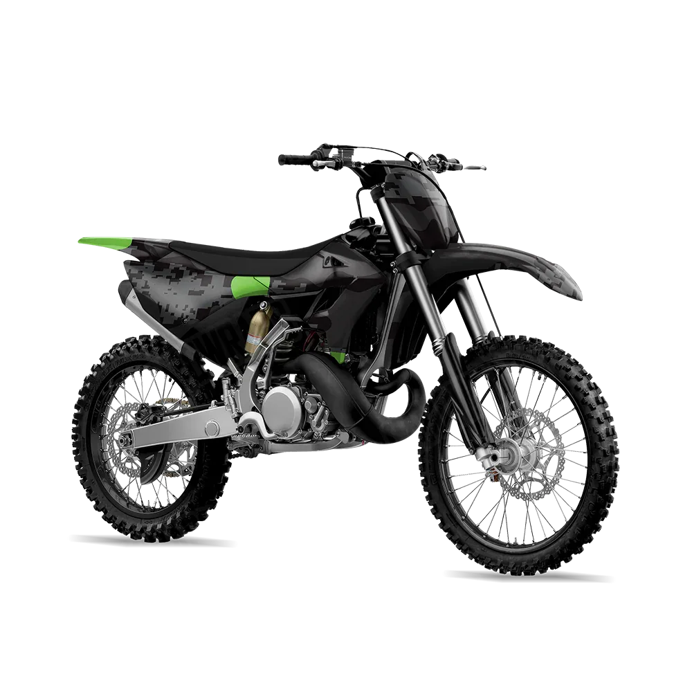 Compound Metro Green Dirt Bike Wraps