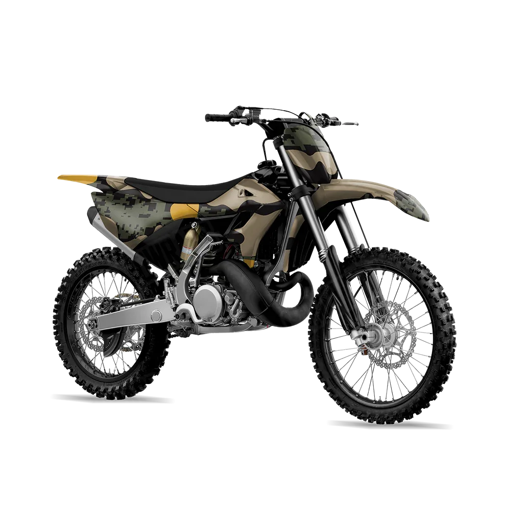 Compound Militant Yellow Dirt Bike Wraps