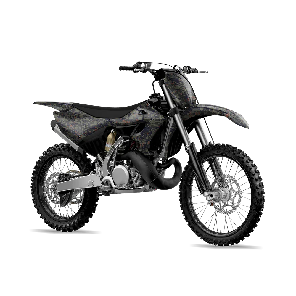 Digital Blue Copper Dirt Bike Wraps