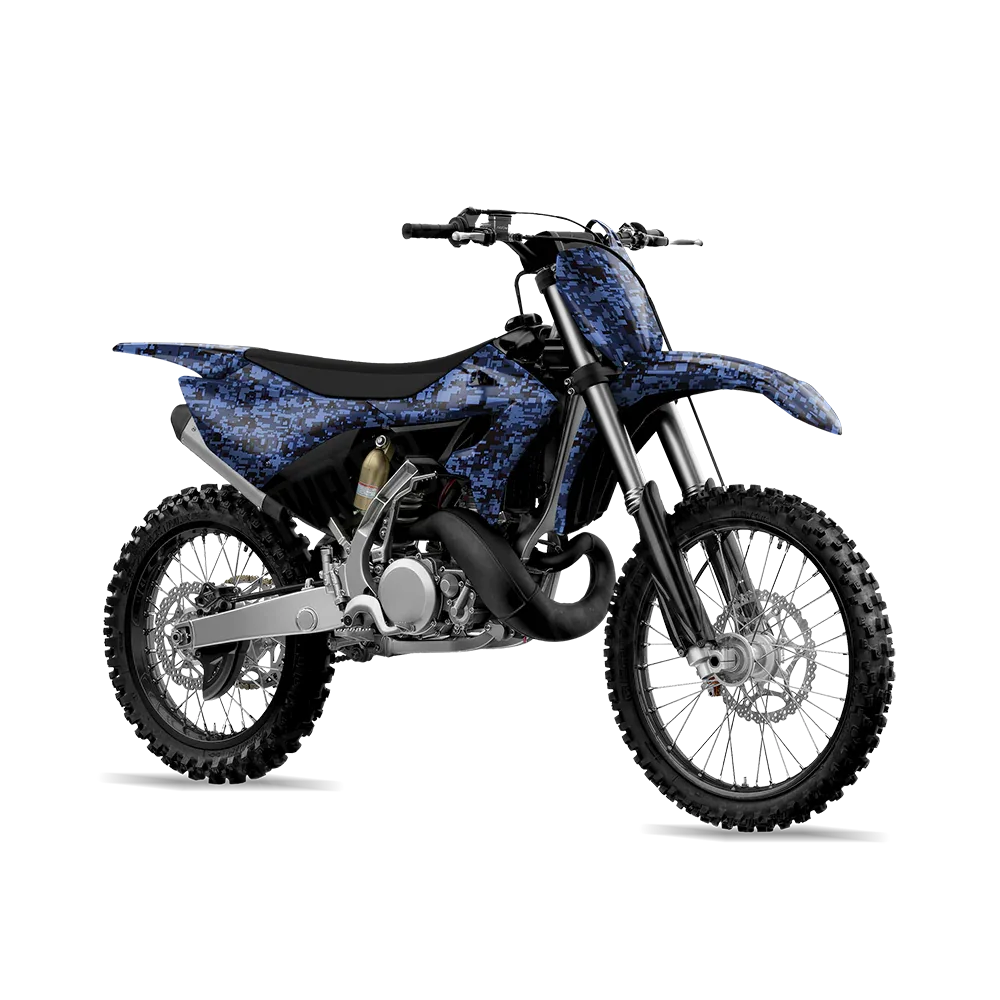 Digital Blue Midnight Dirt Bike Wraps