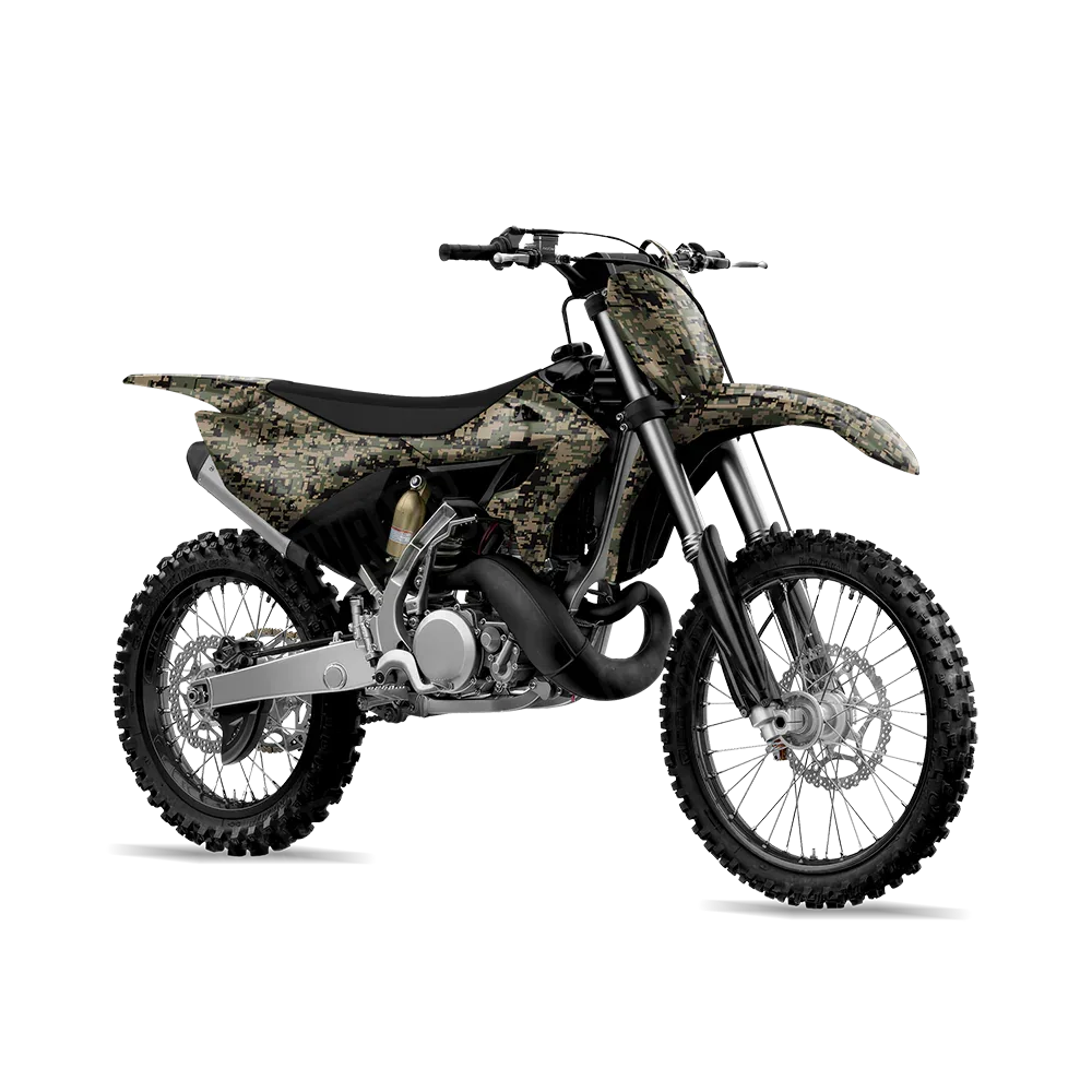 Digital Militant Charcoal Dirt Bike Wraps