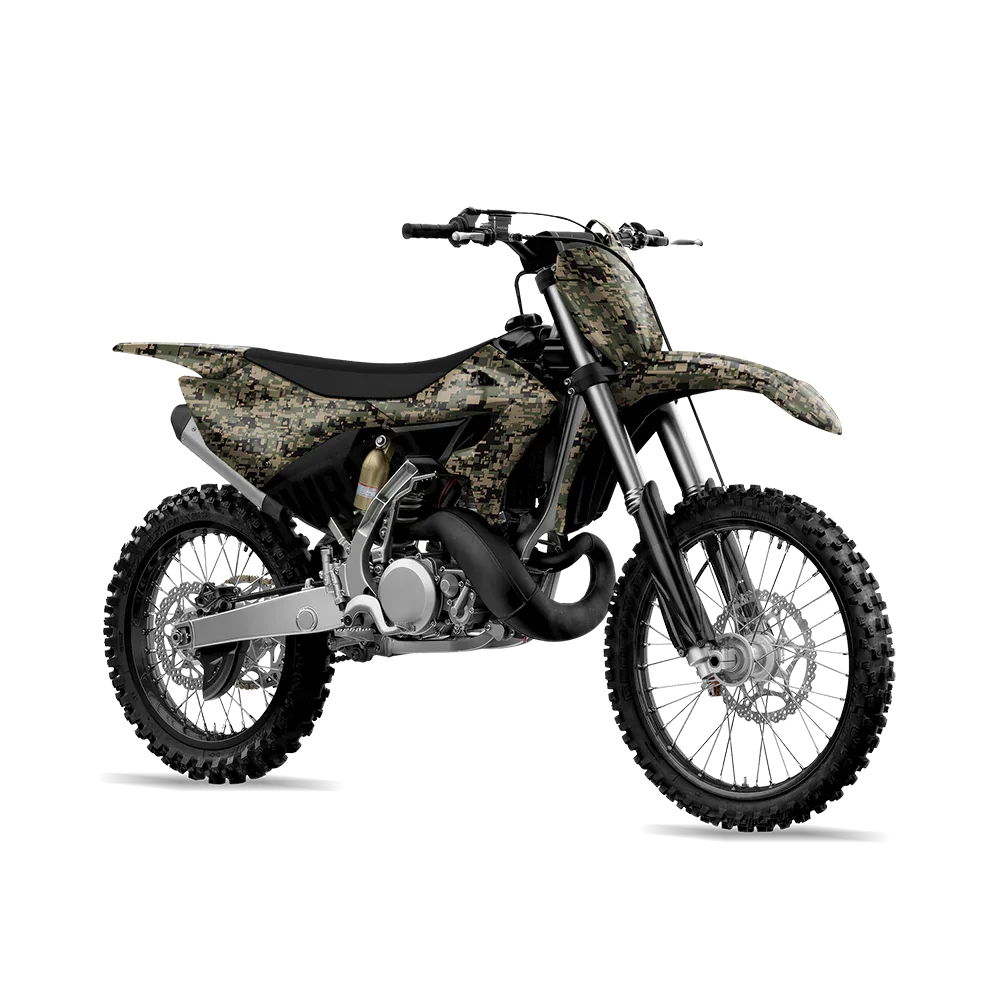 Digital Militant Green Dirt Bike Wraps
