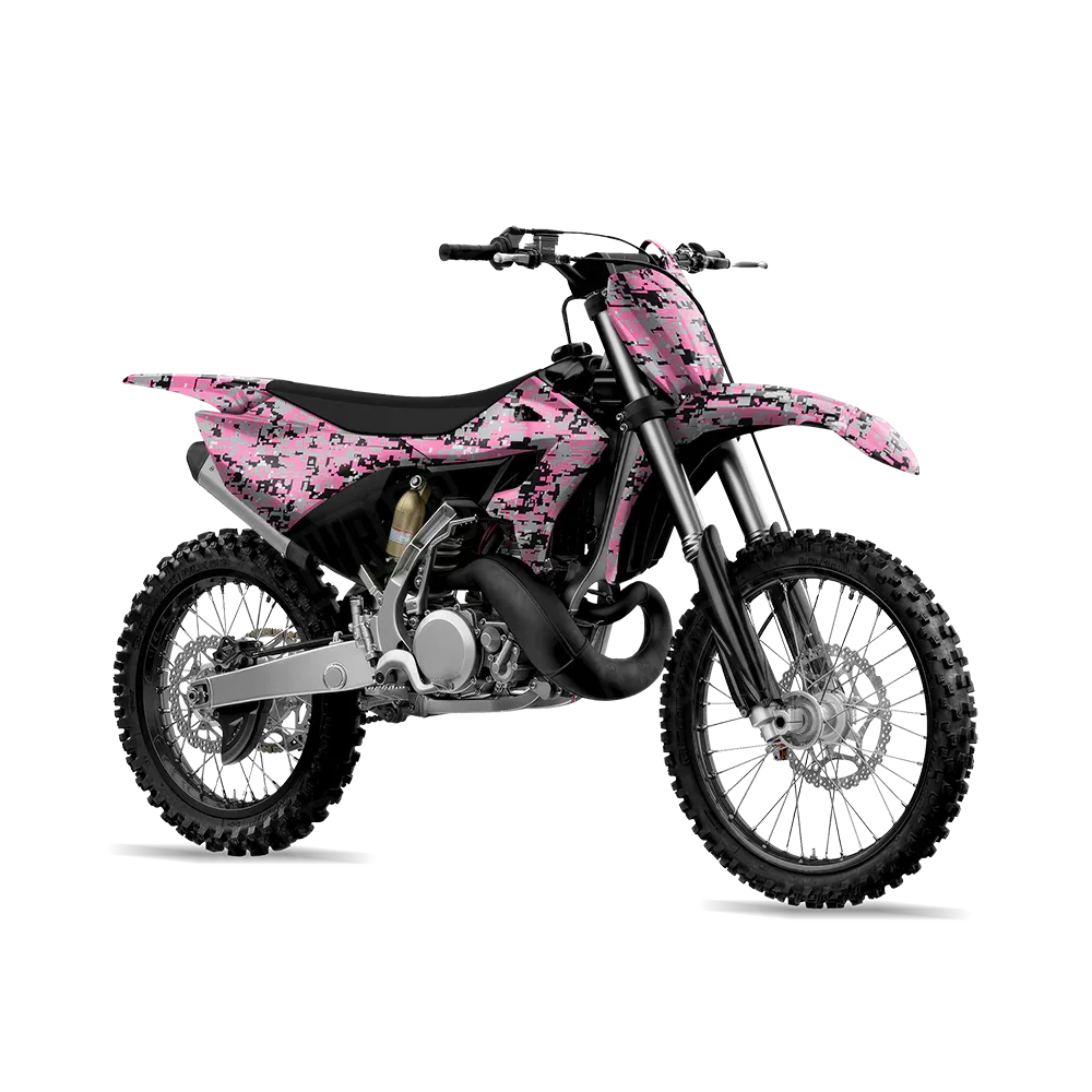 Digital Pink Tiger Dirt Bike Wraps