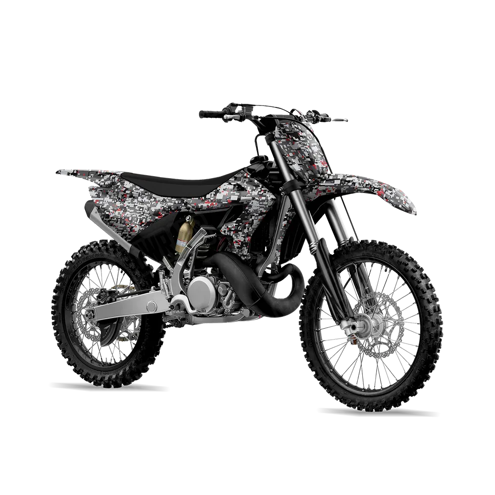 Digital Urban Red Dirt Bike Wraps