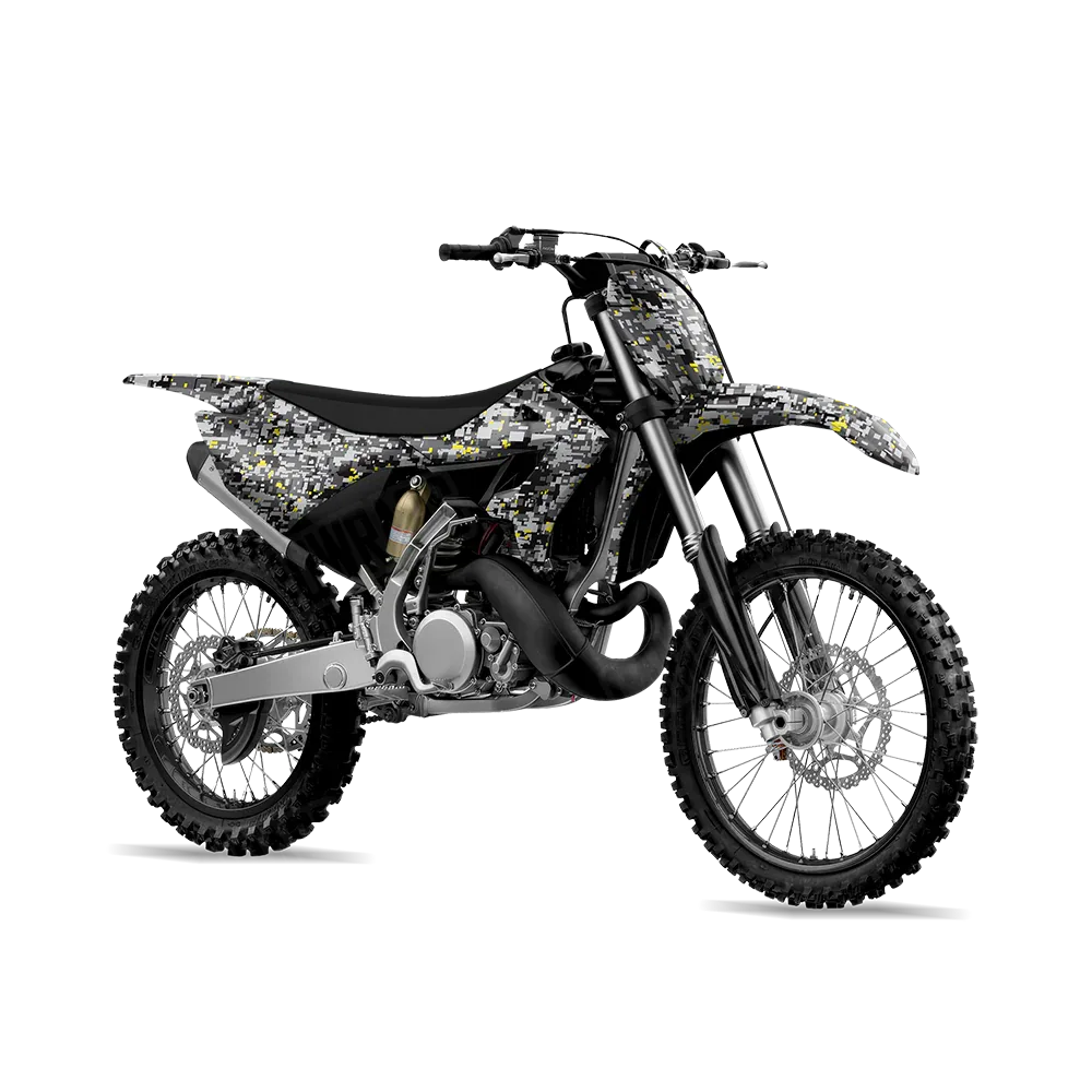 Digital Urban Yellow Dirt Bike Wraps