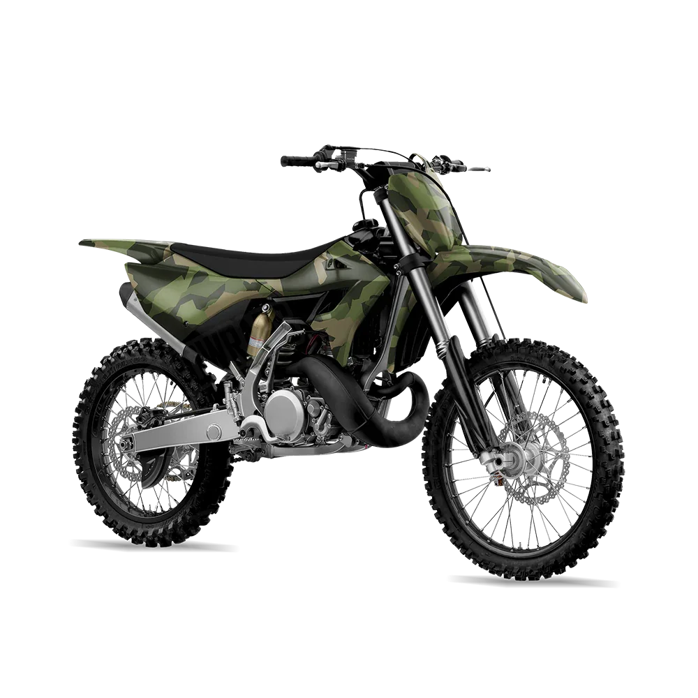 Erratic Army Green Dirt Bike Wraps