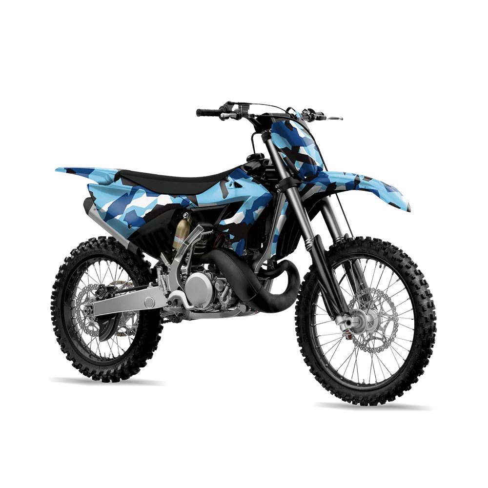 Erratic Baby Blue Dirt Bike Wraps