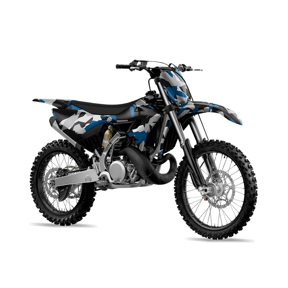Erratic Blue Tiger Dirt Bike Wraps