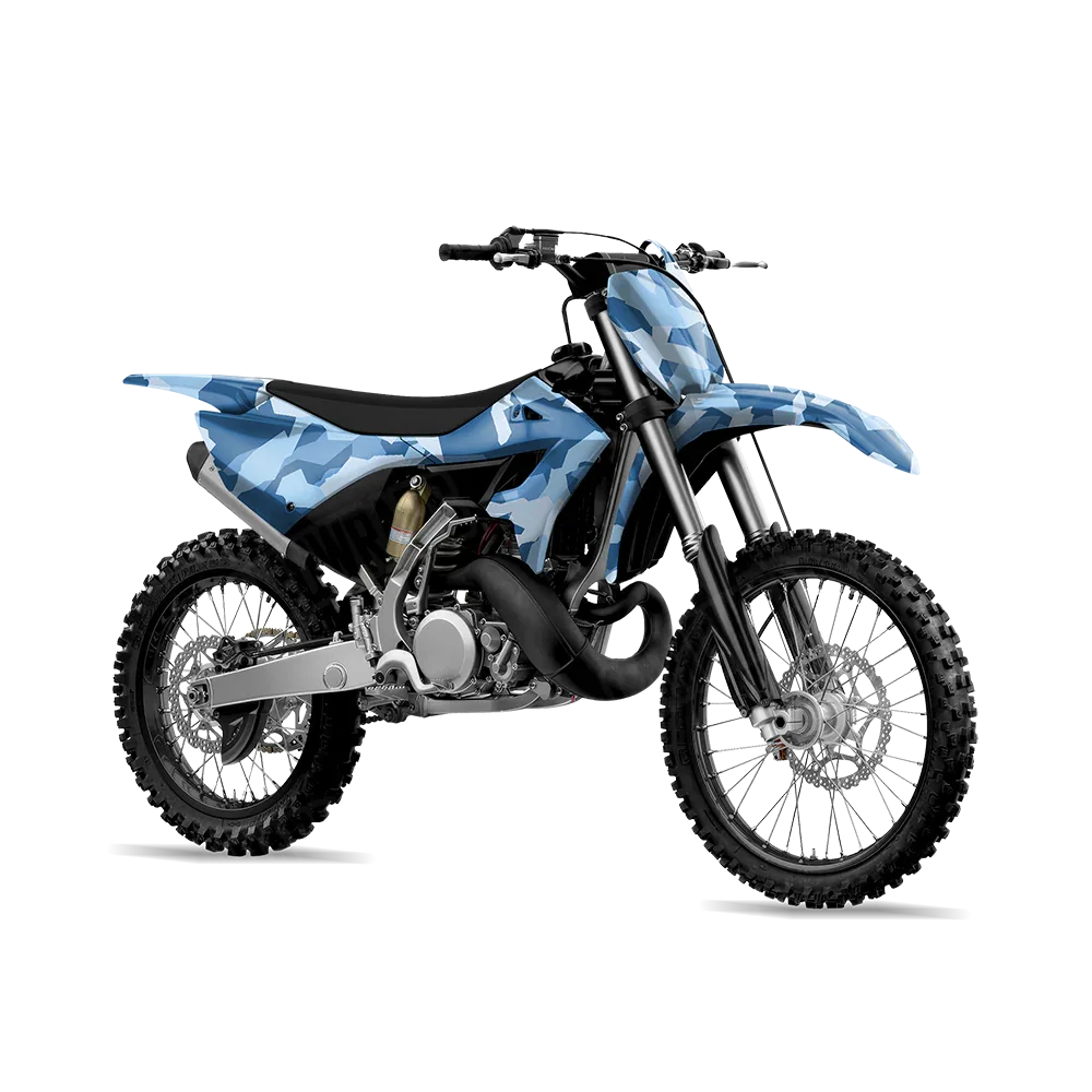 Erratic Cool Blue Dirt Bike Wraps