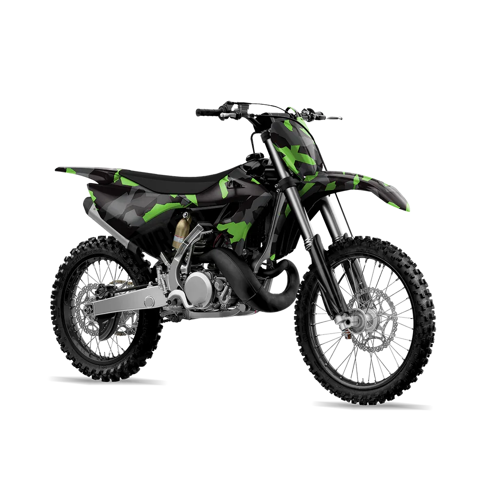 Erratic Metro Green Dirt Bike Wraps