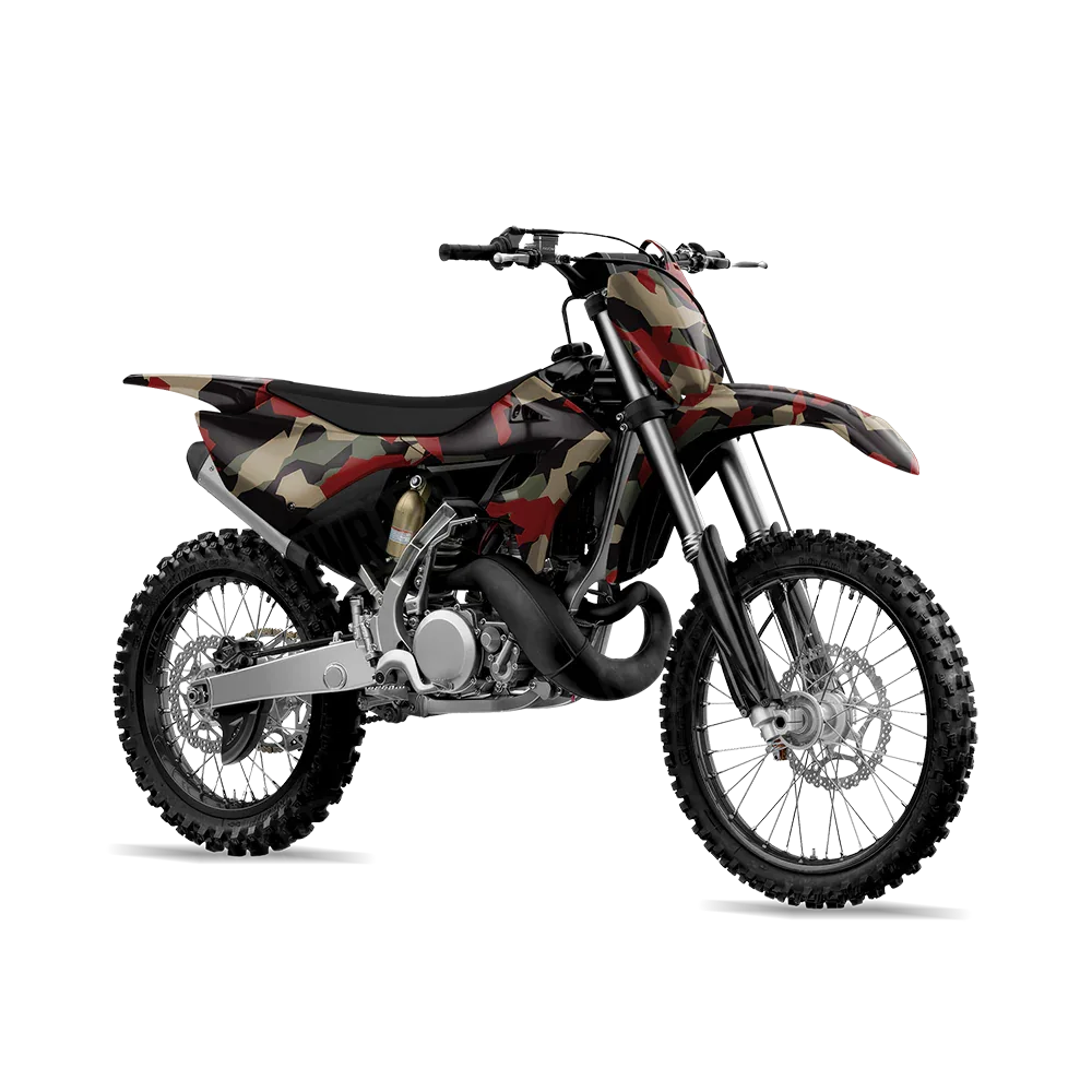 Erratic Militant Red Dirt Bike Wraps