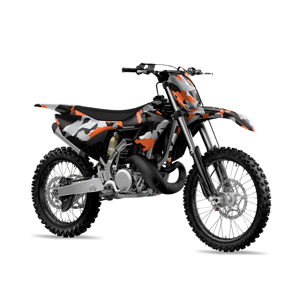 Erratic Orange Tiger Dirt Bike Wraps
