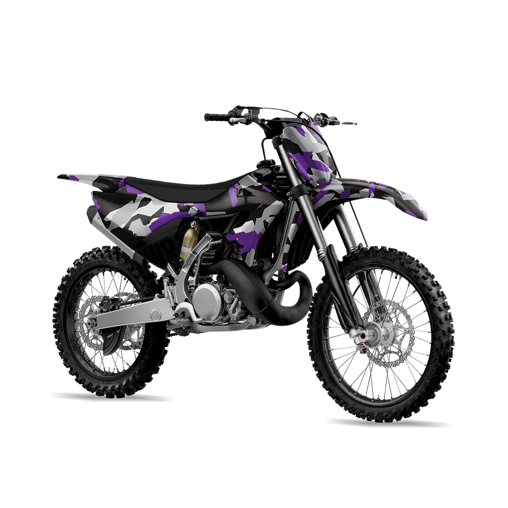 Erratic Purple Tiger Dirt Bike Wraps