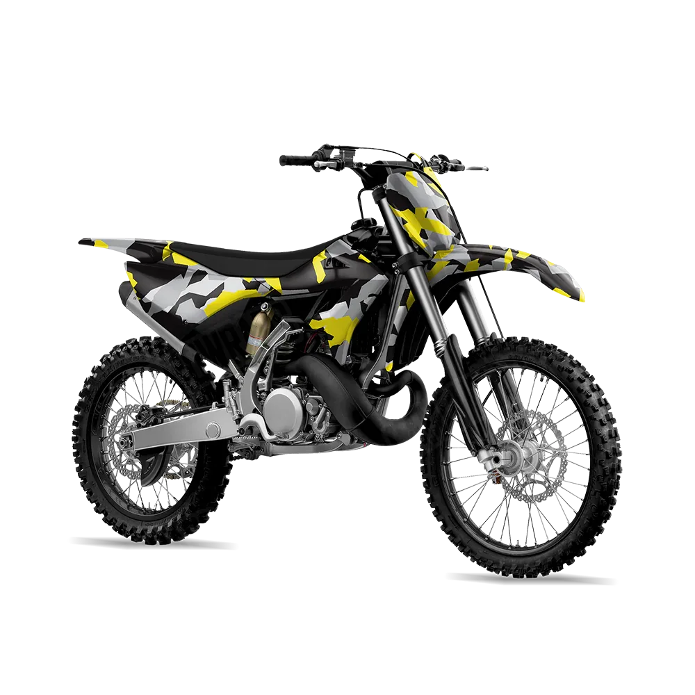 Erratic Yellow Tiger Dirt Bike Wraps