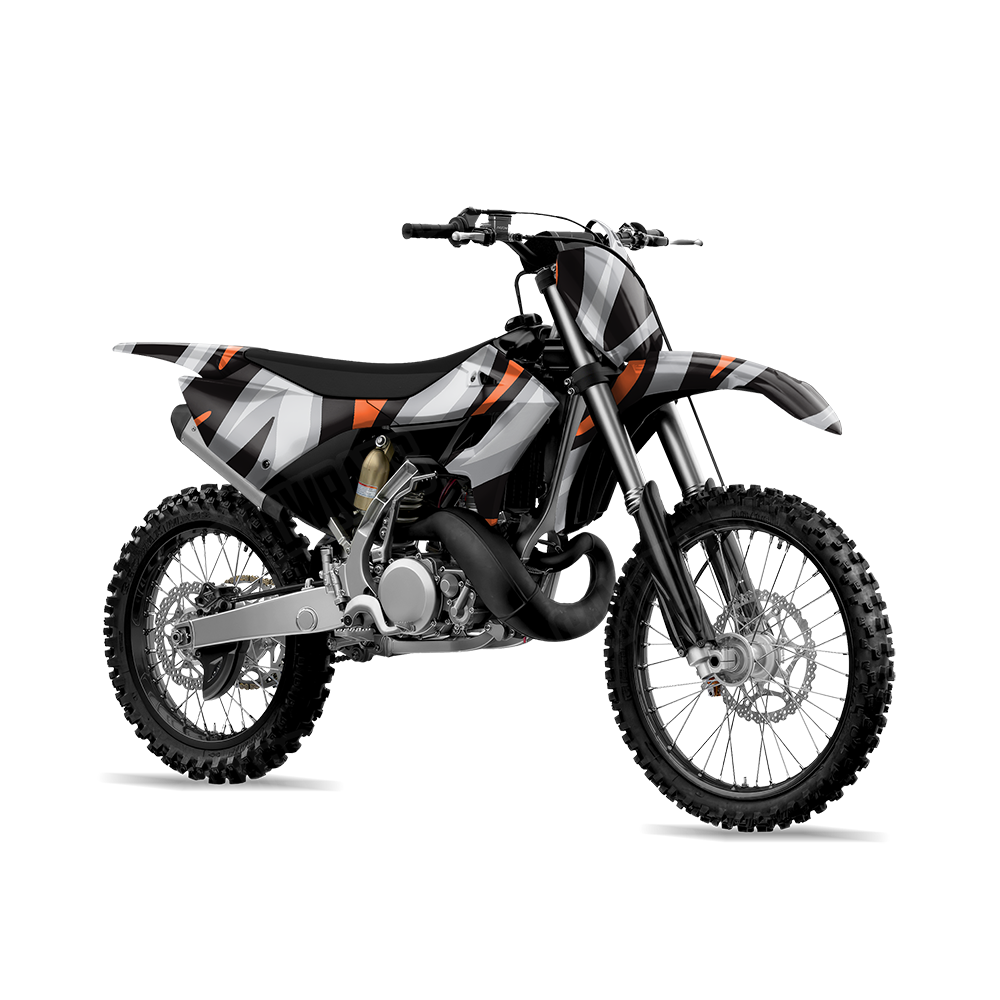 Fun Stripe Orange Tiger Dirt Bike Wraps