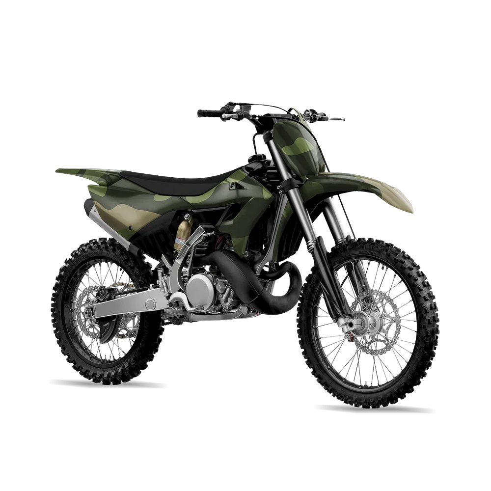 Classic Army Green Dirt Bike Wraps
