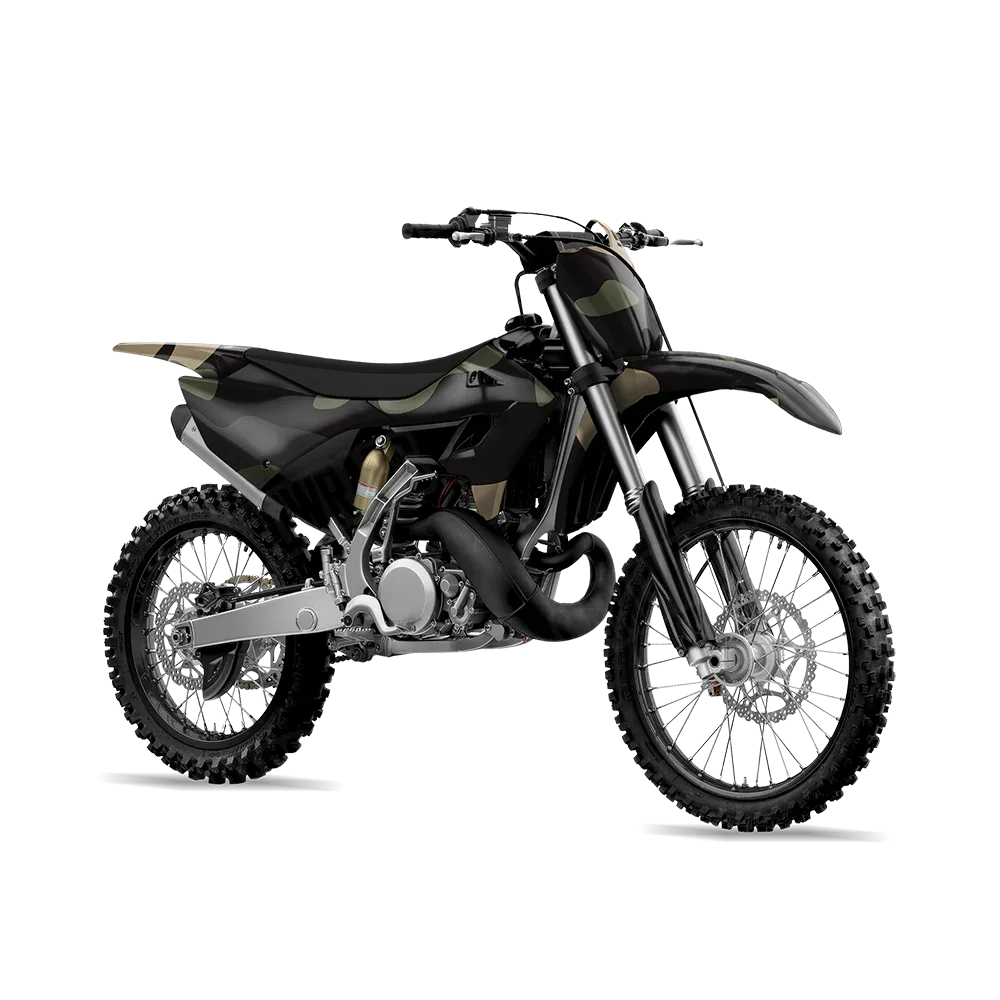 Classic Militant Charcoal Dirt Bike Wraps