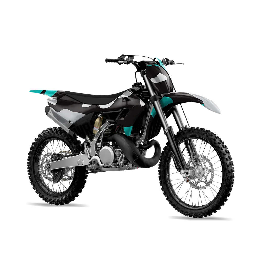 Classic Tiffany Blue Tiger Dirt Bike Wraps
