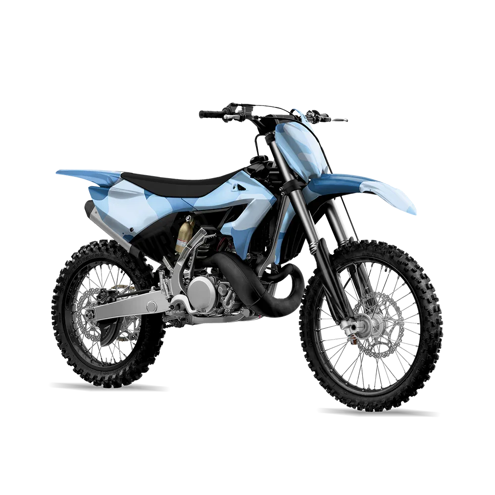 Cumulus Cool Blue Dirt Bike Wraps