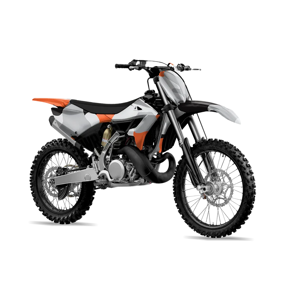 Cumulus Orange Tiger Dirt Bike Wraps