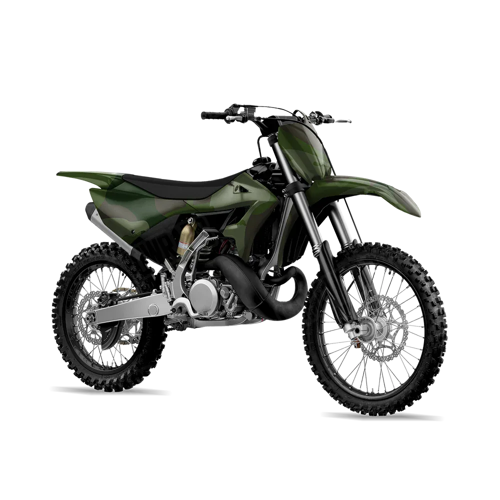 Ragged Army Dark Green Dirt Bike Wraps