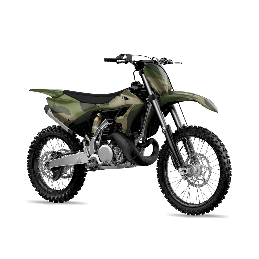Ragged Army Green Dirt Bike Wraps