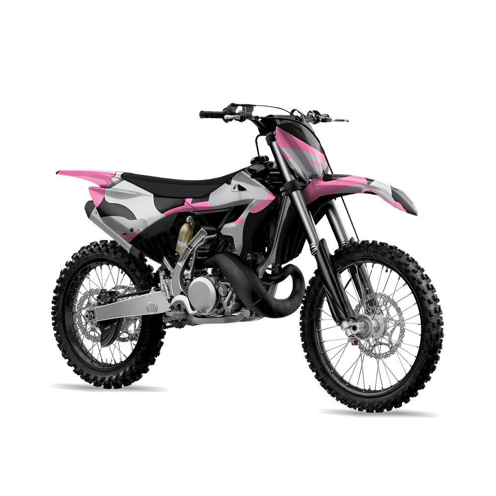 Ragged Pink Tiger Dirt Bike Wraps
