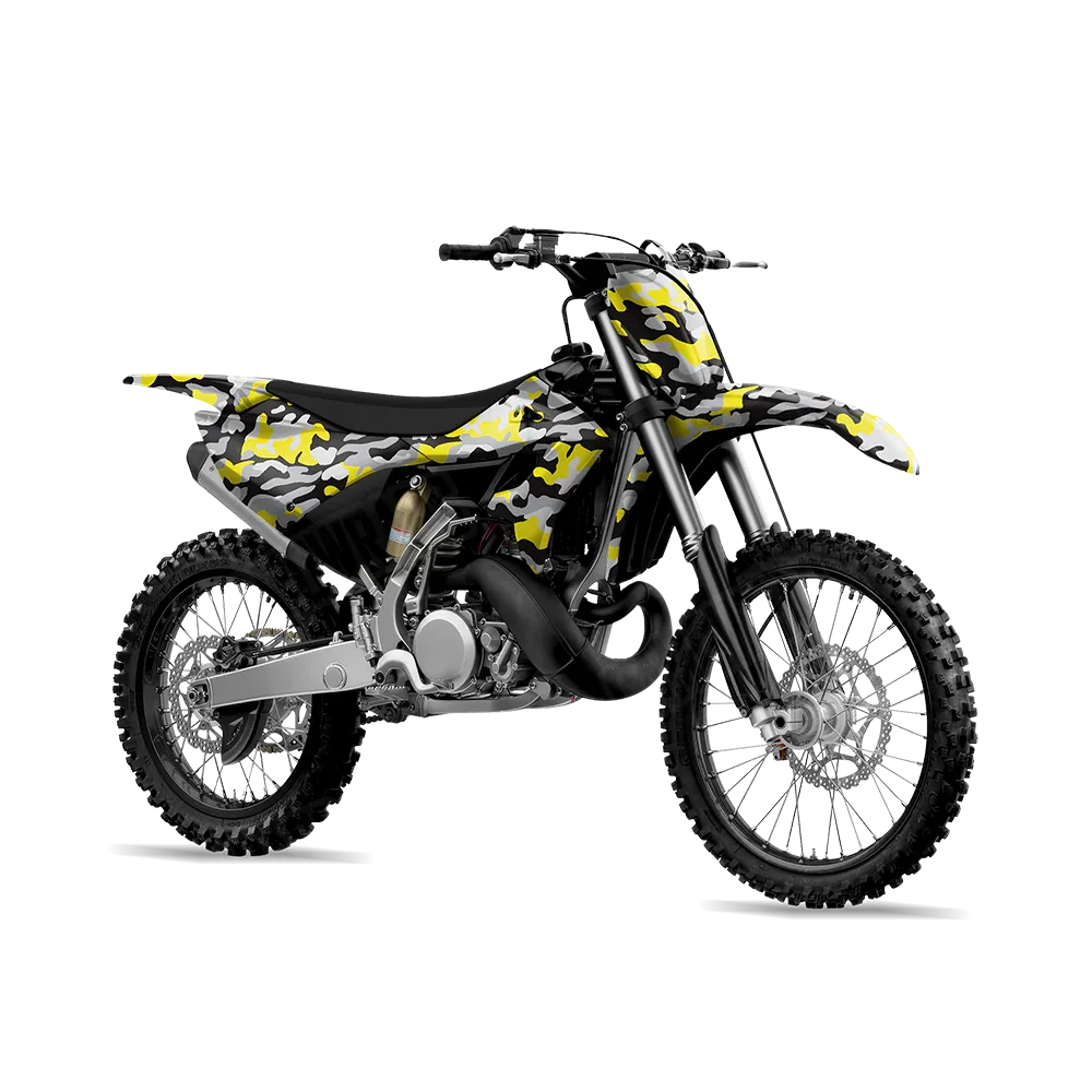 Classic Yellow Tiger Dirt Bike Wraps
