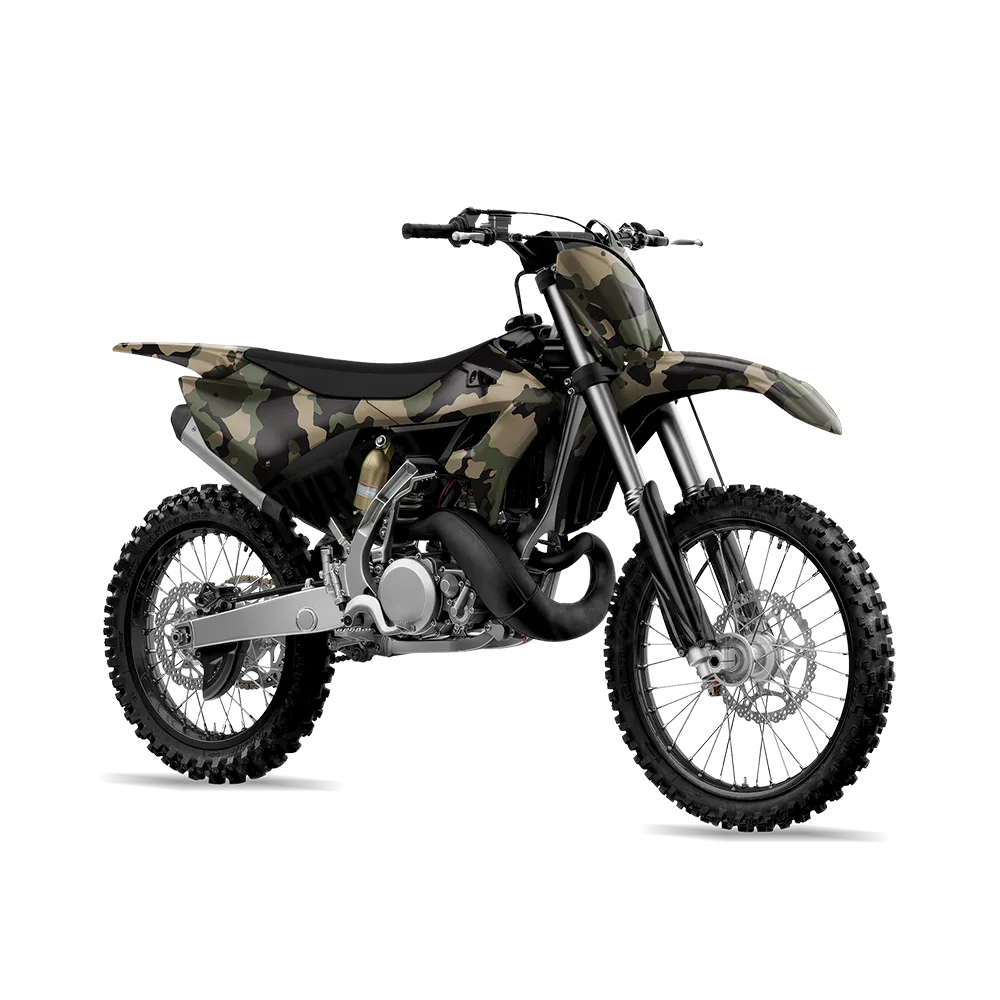 Cumulus Militant Green Dirt Bike Wraps