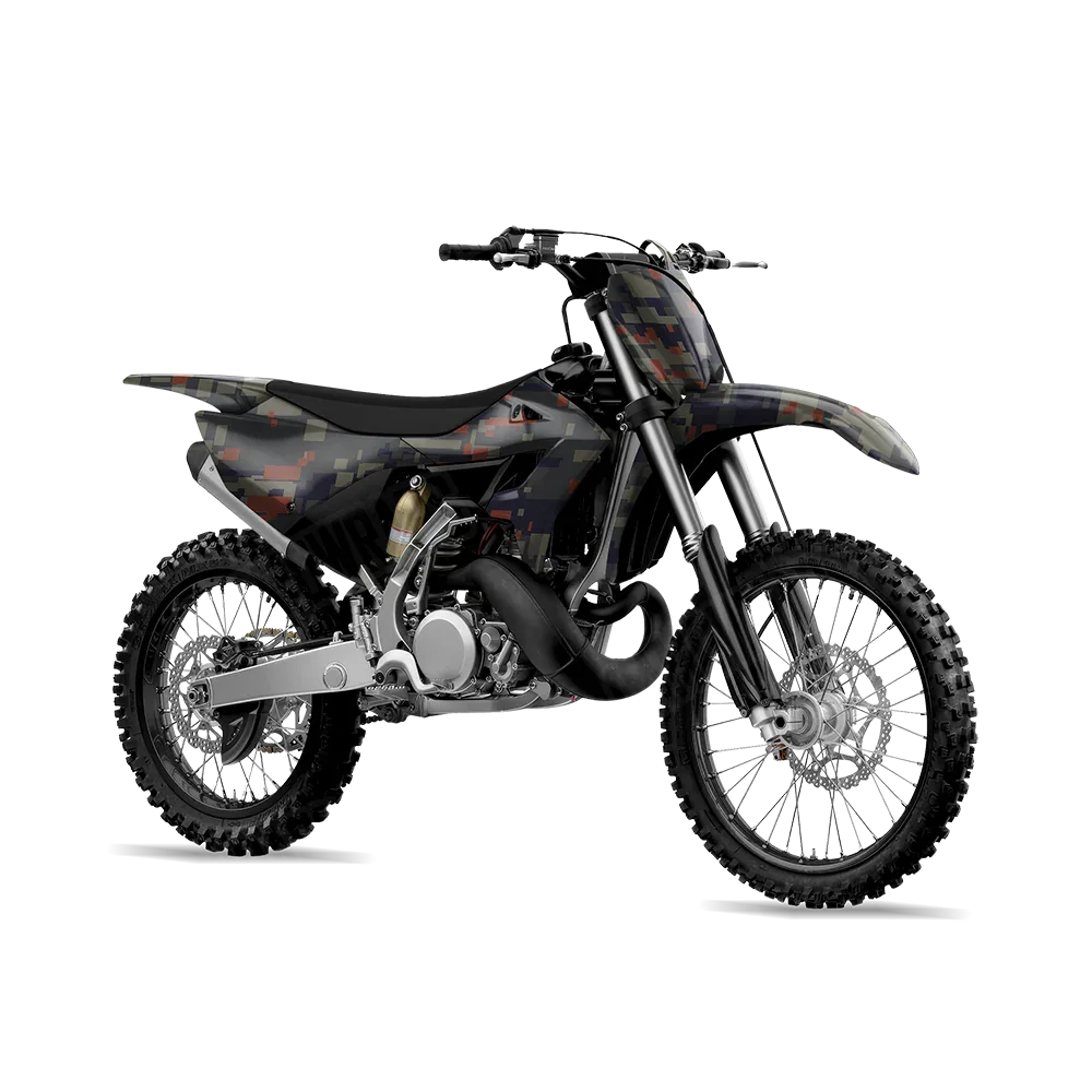 Digital Blue Copper Dirt Bike Wraps