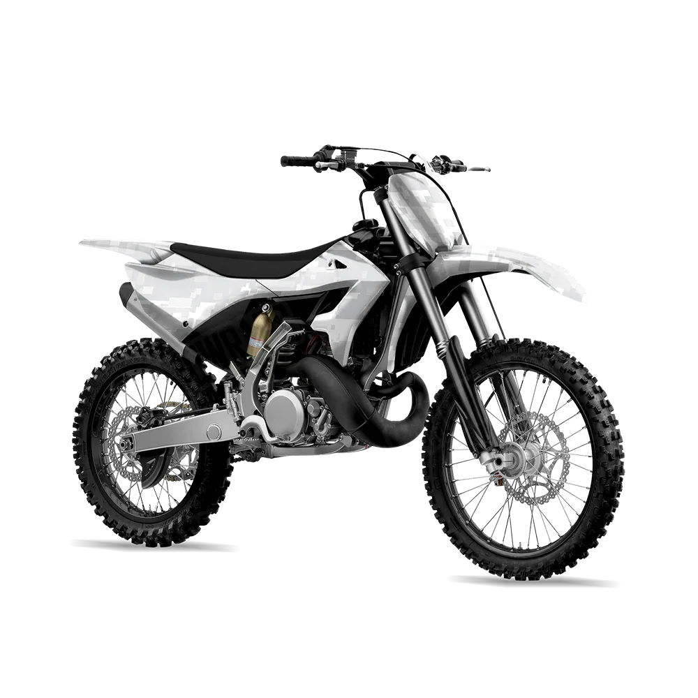 Digital Elite White Dirt Bike Wraps