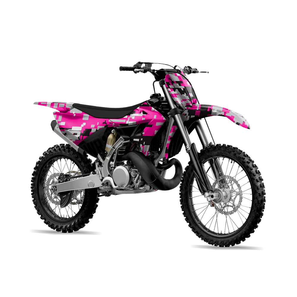 Digital Magenta Tiger Dirt Bike Wraps