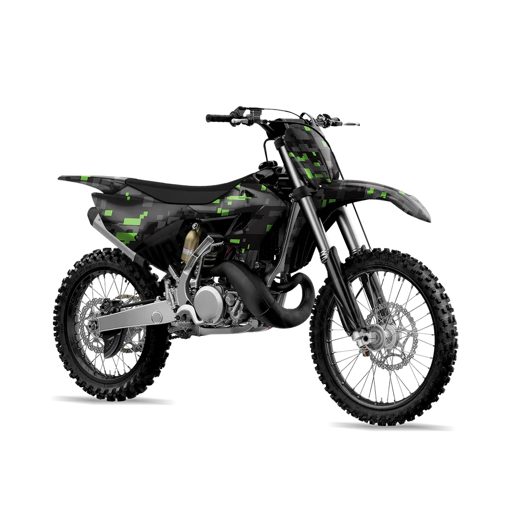 Digital Metro Green Dirt Bike Wraps