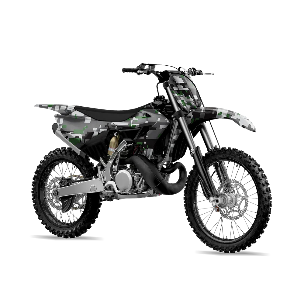 Digital Urban Green Dirt Bike Wraps