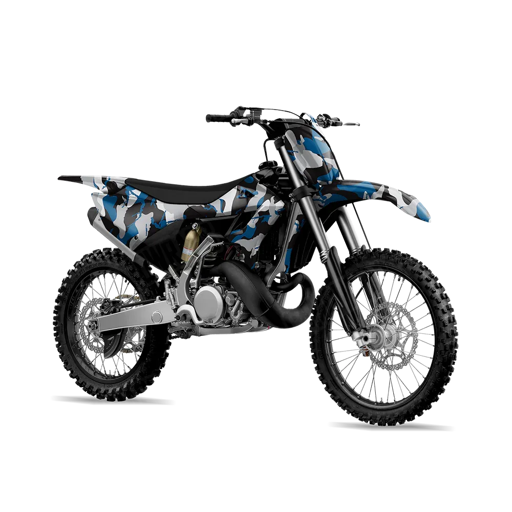 Ragged Blue Tiger Dirt Bike Wraps