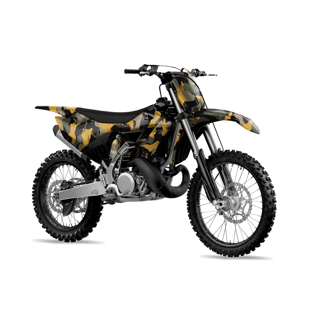Ragged Militant Yellow Dirt Bike Wraps