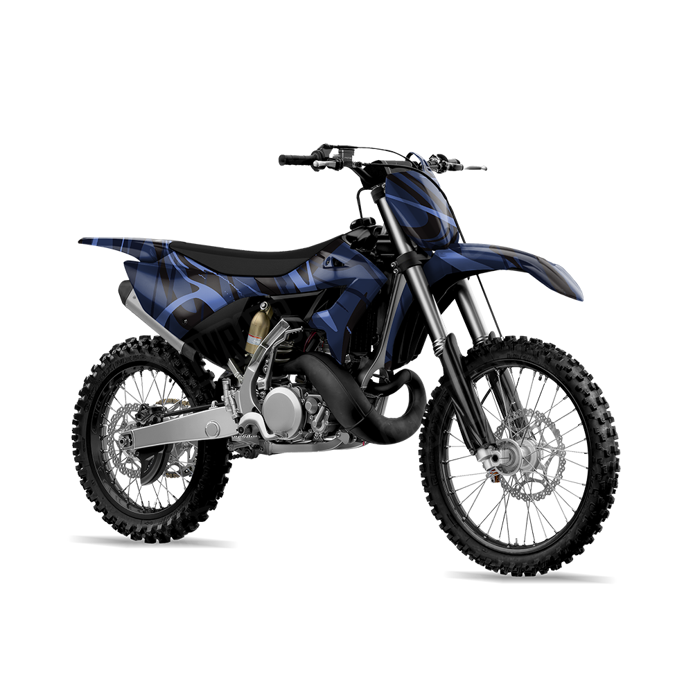 Liquid Smoke Blue Midnight Dirt Bike Wraps