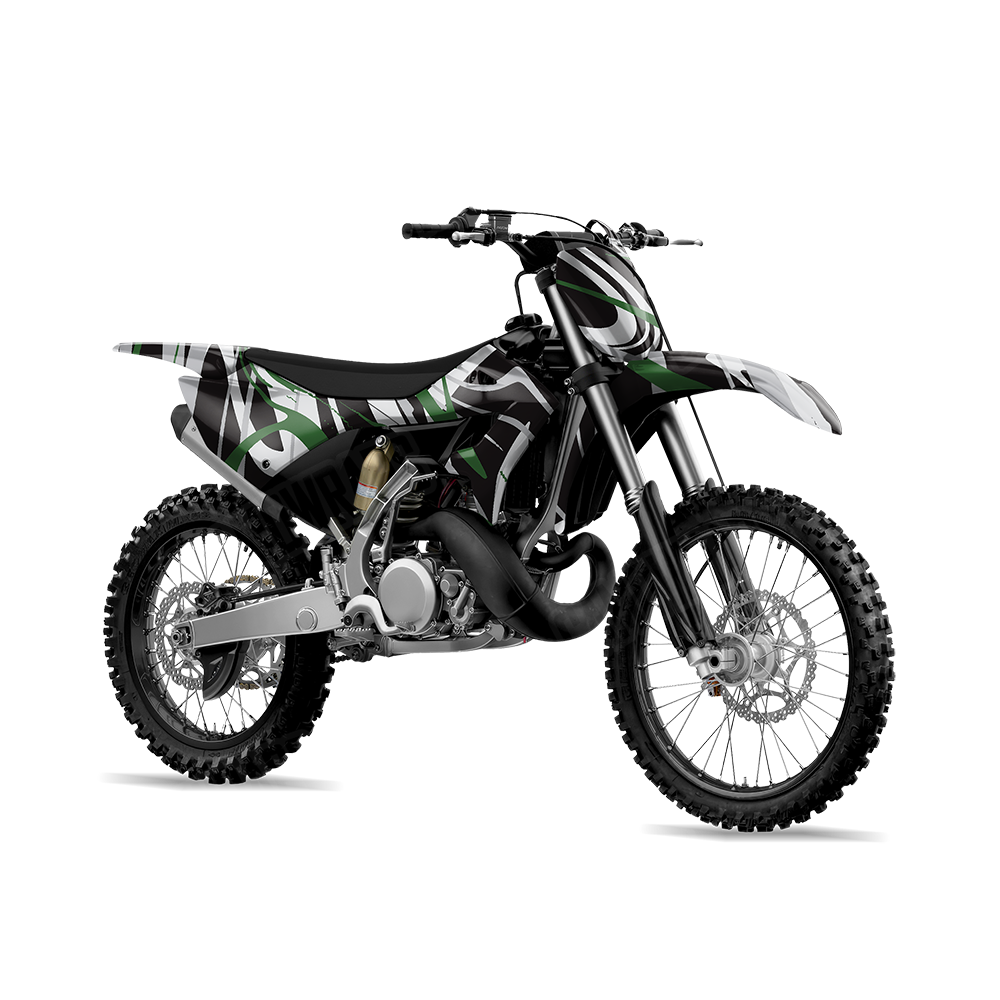 Liquid Smoke Green Tiger Dirt Bike Wraps