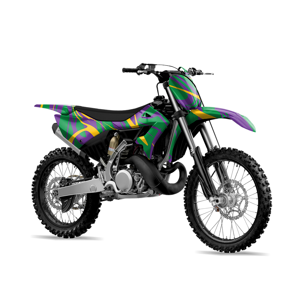 Liquid Smoke Mardi Gras Dirt Bike Wraps