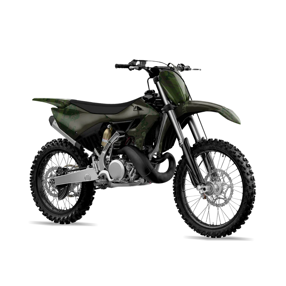 Pasted Army Dark Green Dirt Bike Wraps