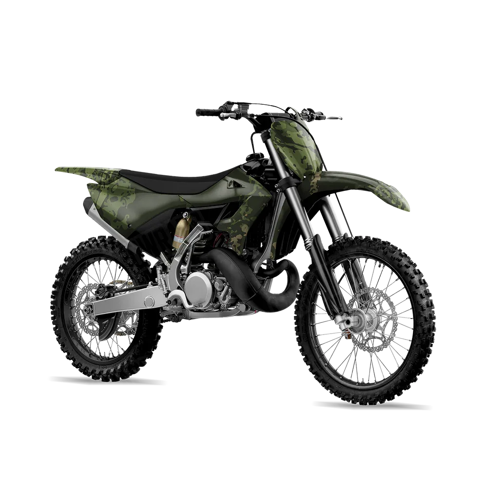 Pasted Army Green Dirt Bike Wraps
