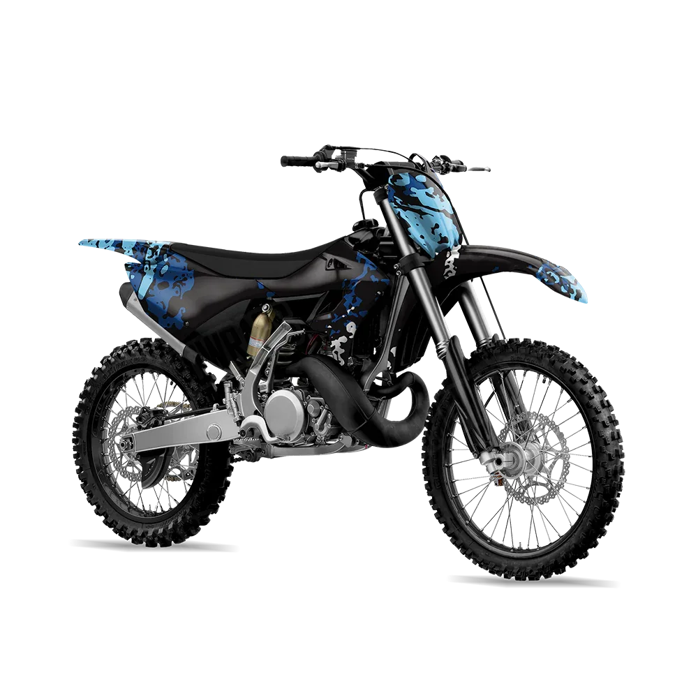 Pasted Baby Blue Dirt Bike Wraps