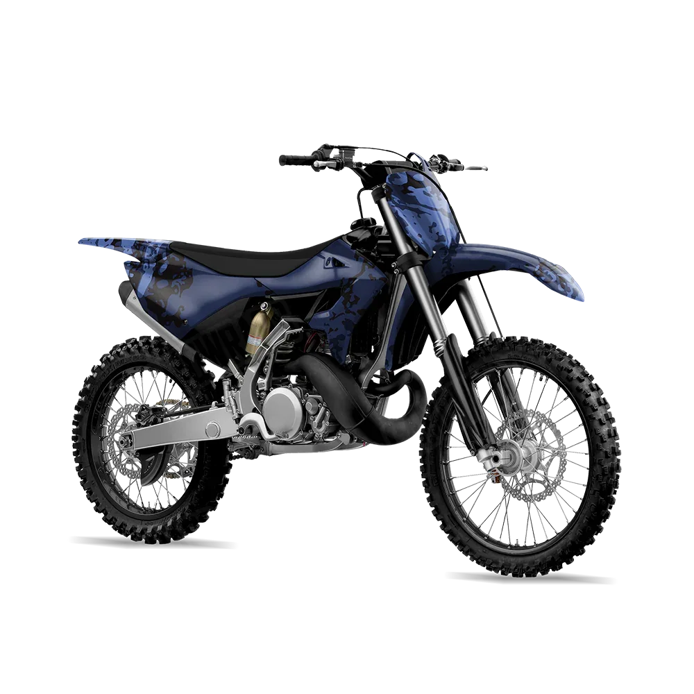 Pasted Blue Midnight Dirt Bike Wraps