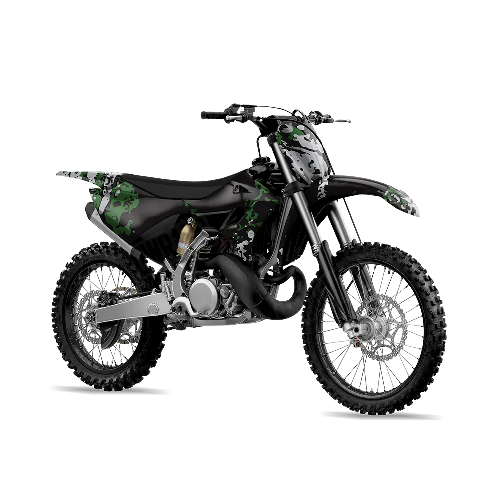 Pasted Green Tiger Dirt Bike Wraps