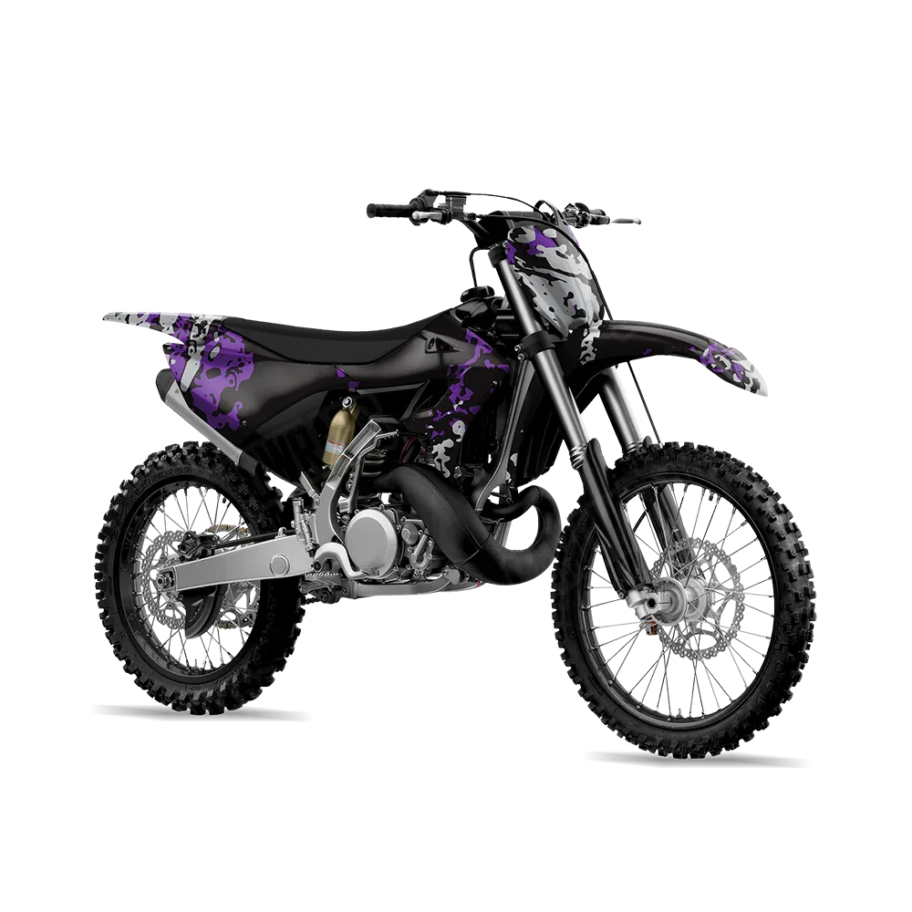 Pasted Purple Tiger Dirt Bike Wraps