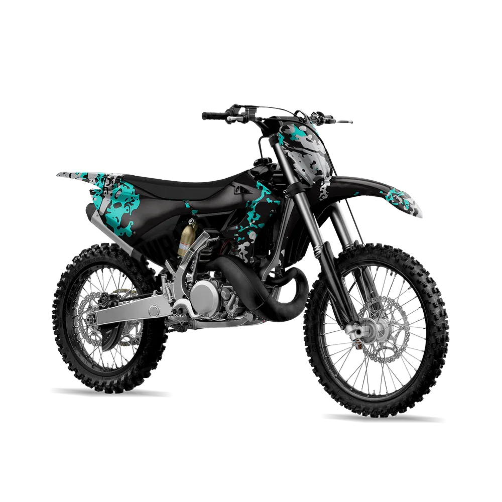 Pasted Tiffany Blue Tiger Dirt Bike Wraps