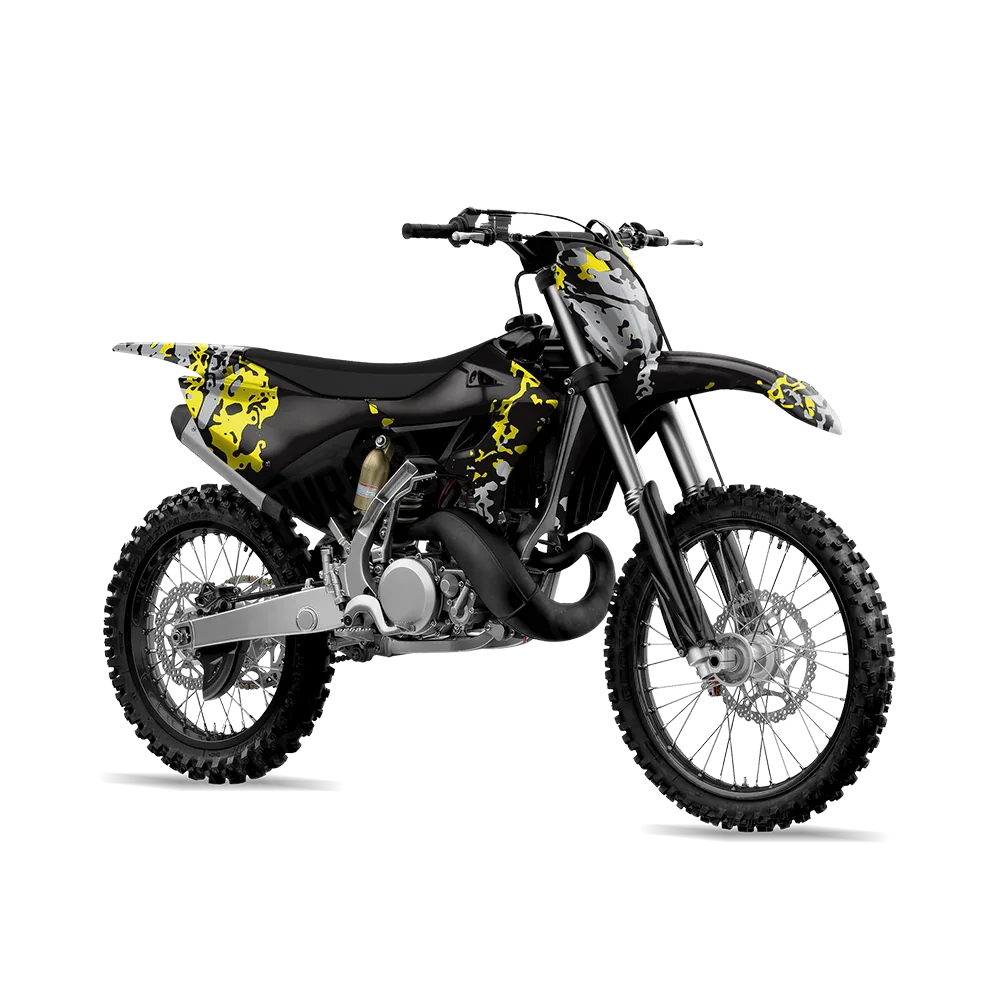 Pasted Yellow Tiger Dirt Bike Wraps