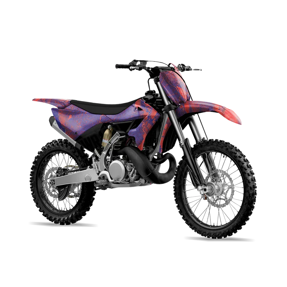 Realtree WAV3 Red Blue Dirt Bike Wraps